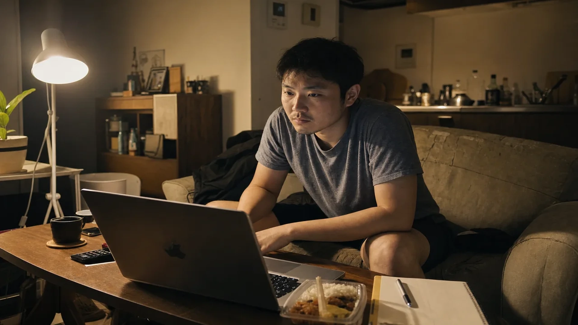 上班族兼職房仲，下班後在家學習
